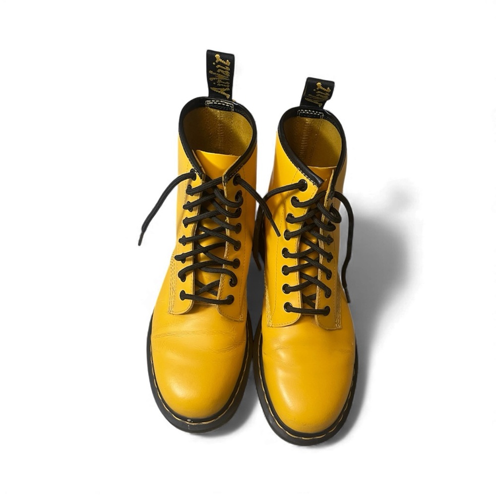 Dr. Martens Bright Yellow Lace-Up Boots